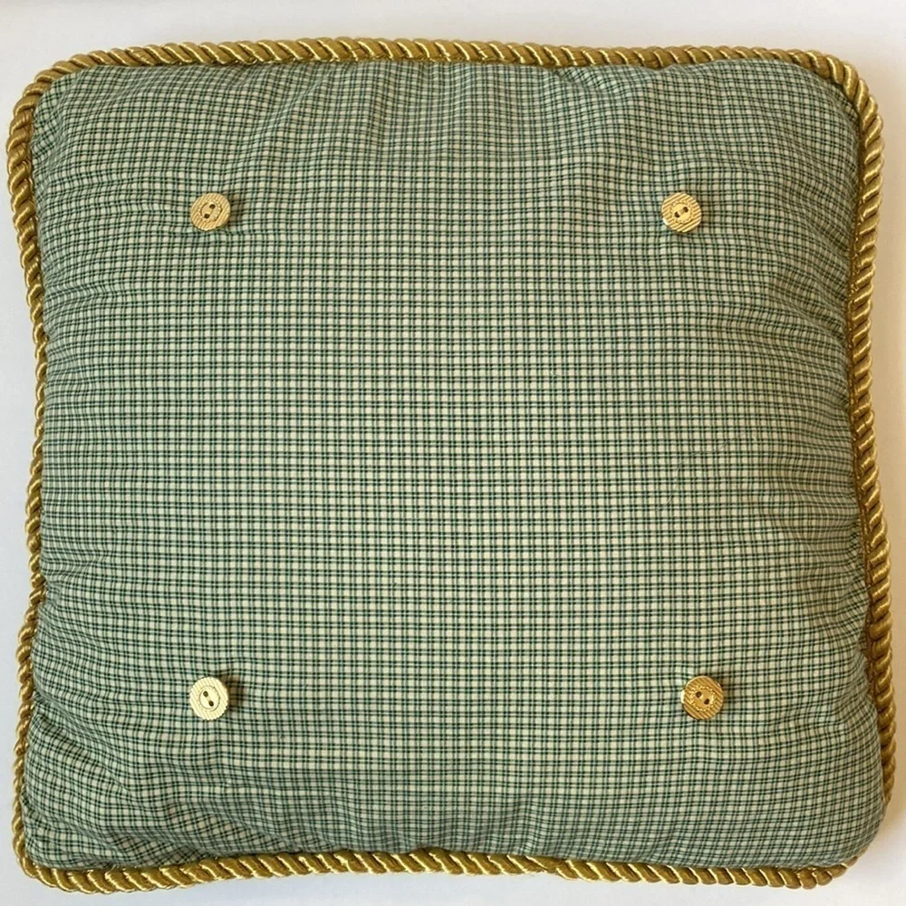 Vintage Handmade Pillow with Changing Felt Quilt Blocks Cottagcore Grannycore - Picture 9 of 9